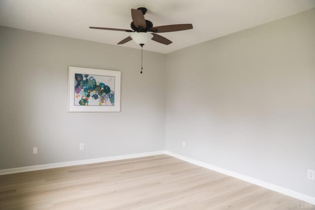 2824 Hawkins Mill Rd, Lynchburg, VA 24503 - empty room with light wood-type flooring, ceiling fan, and baseboards