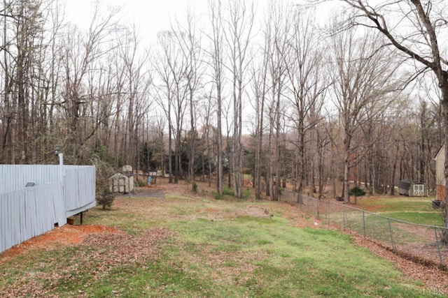 2824 Hawkins Mill Rd, Lynchburg, VA 24503 - view of yard with a wooded view and an outbuilding