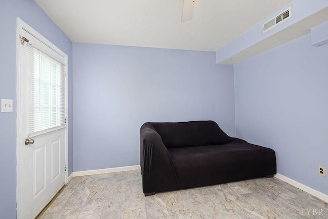 115 Mattiponi Dr, Madison Heights, VA 24572 - living area with baseboards and a ceiling fan