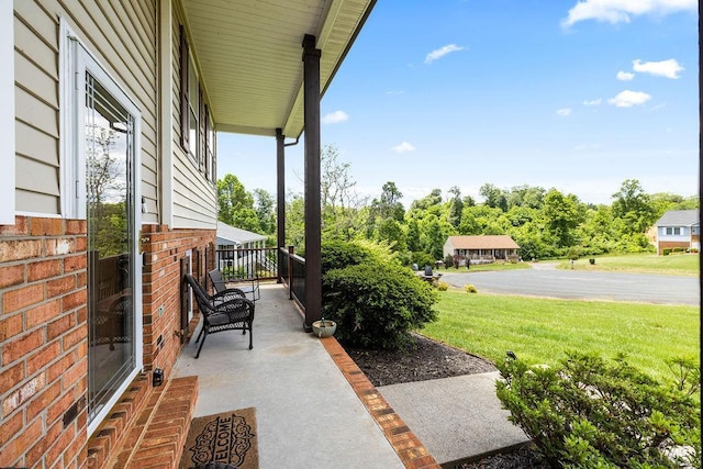 115 Mattiponi Dr, Madison Heights, VA 24572 - porch with a lawn