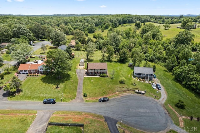 115 Mattiponi Dr, Madison Heights, VA 24572 - aerial overview of property's location with a heavily wooded area