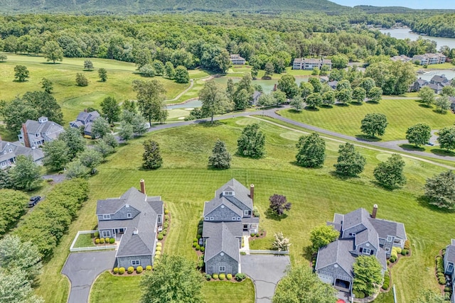 145 Golfers Crossing Dr, Penhook, VA 24137 - aerial perspective of suburban area featuring a heavily wooded area