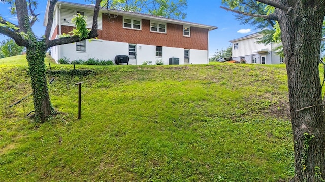 147 Maple Dr, Madison Heights, VA 24572 - view of home's exterior featuring brick siding and cooling unit