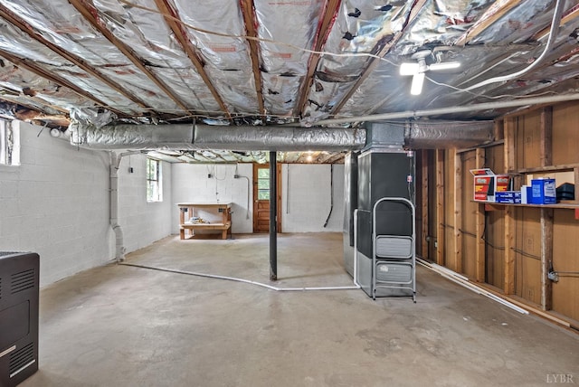 147 Maple Dr, Madison Heights, VA 24572 - below grade area with heating unit