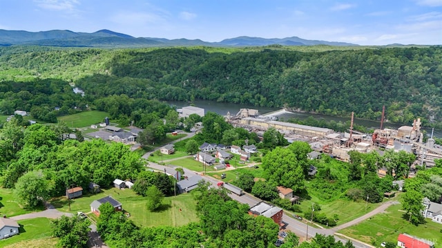 10662 Lee Jackson Hwy, Big Island, VA 24526 - aerial view of a heavily wooded area and a mountainous background