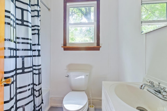 10662 Lee Jackson Hwy, Big Island, VA 24526 - full bath featuring toilet, vanity, and shower / bath combination with curtain