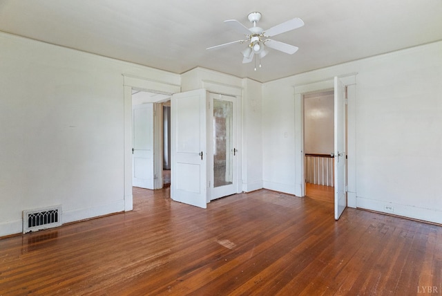 10662 Lee Jackson Hwy, Big Island, VA 24526 - empty room featuring ceiling fan, hardwood / wood-style flooring, and baseboards