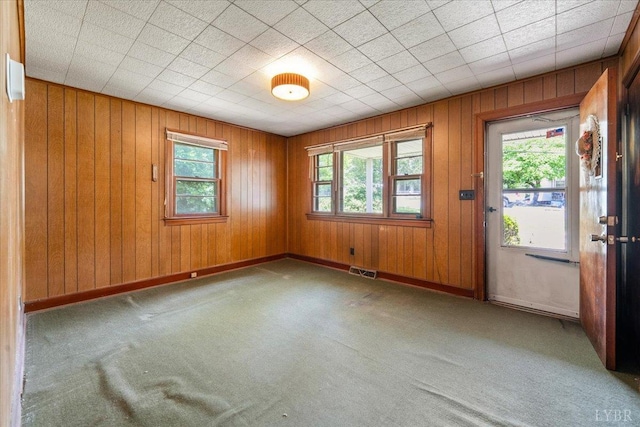 1104 Amherst Ave, Altavista, VA 24517 - carpeted empty room with baseboards and wood walls