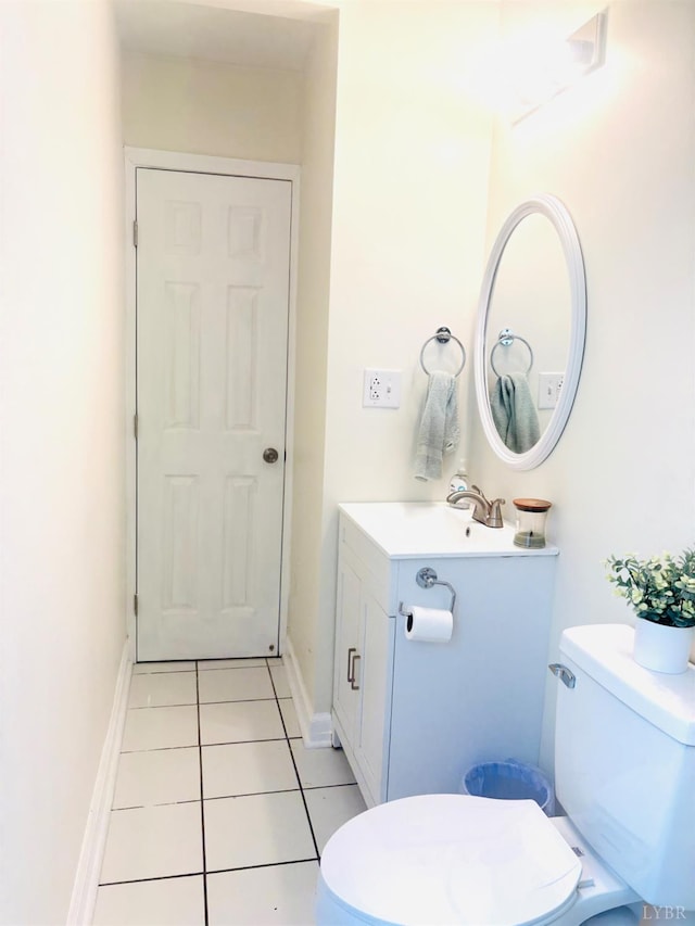 136 Jubilee Dr, Lynchburg, VA 24501 - half bath with vanity, toilet, tile patterned flooring, and baseboards