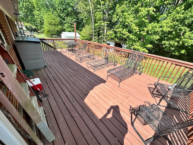 155 Arrowhead Dr, Lynchburg, VA 24502 - wooden deck featuring outdoor dining space
