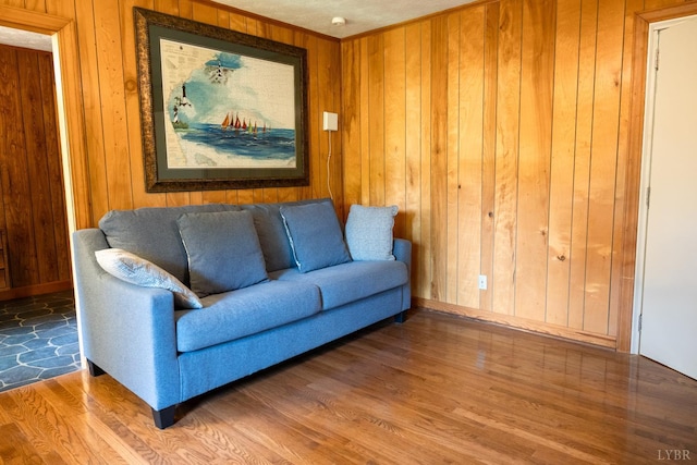 20586 Kings Hwy, Randolph, VA 23962 - living area featuring wood finished floors and wood walls