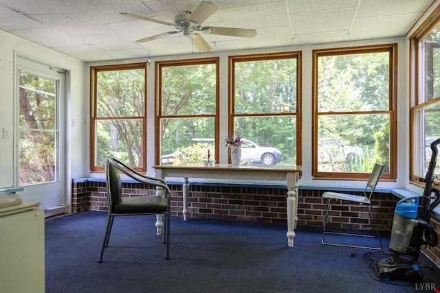 20586 Kings Hwy, Randolph, VA 23962 - sunroom with carpet and a drop ceiling