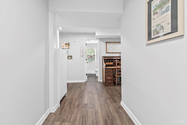 261 Carrington Ln, Roseland, VA 22967 - hall featuring dark wood-style flooring and baseboards
