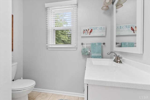 261 Carrington Ln, Roseland, VA 22967 - half bath featuring vanity, toilet, tile patterned flooring, and baseboards