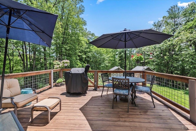 261 Carrington Ln, Roseland, VA 22967 - wooden terrace featuring outdoor dining space