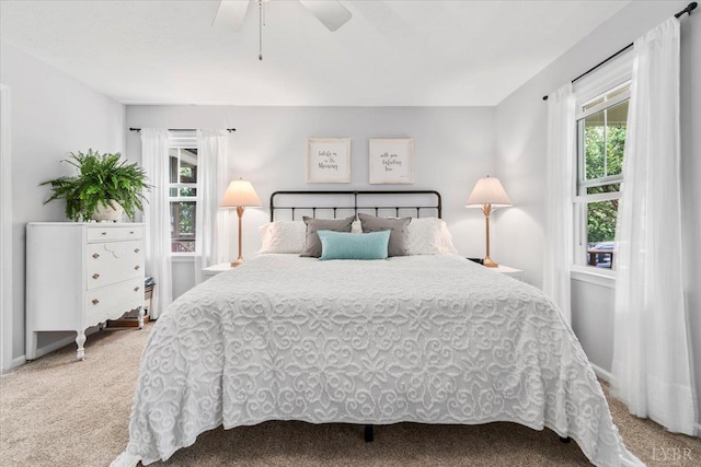 261 Carrington Ln, Roseland, VA 22967 - carpeted bedroom with multiple windows, ceiling fan, and baseboards