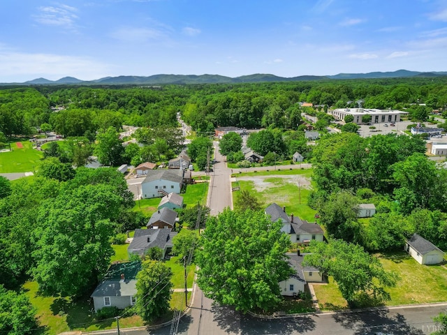 400 Blue Ridge St, Lynchburg, VA 24501 - aerial perspective of suburban area with a forest and a mountain backdrop