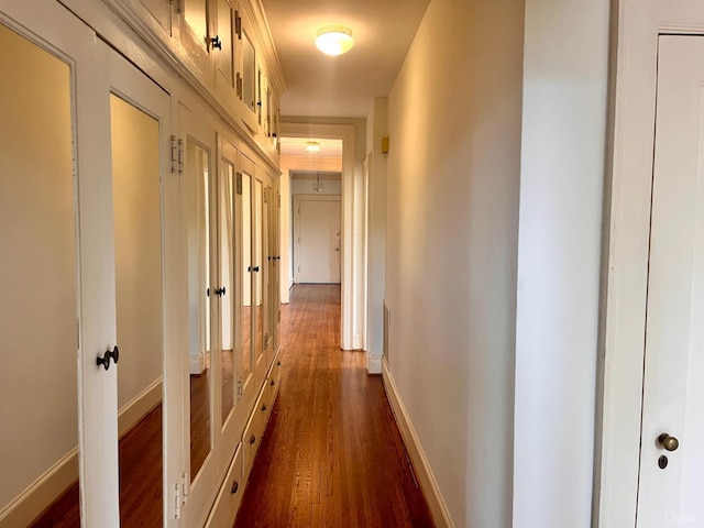2910 Rivermont Ave Unit 301, Lynchburg, VA 24503 - hallway featuring dark wood finished floors and baseboards