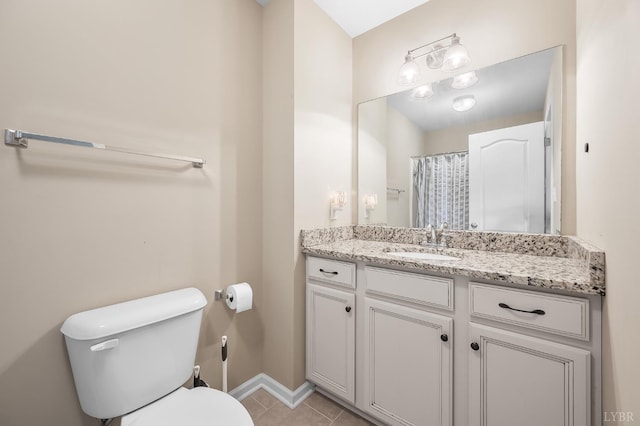 62 Squire Cir, Lynchburg, VA 24501 - bathroom with vanity, tile patterned flooring, toilet, and baseboards