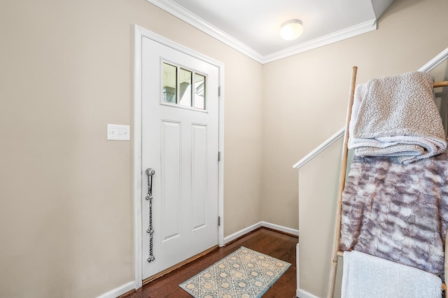 62 Squire Cir, Lynchburg, VA 24501 - foyer entrance featuring ornamental molding, baseboards, and wood finished floors