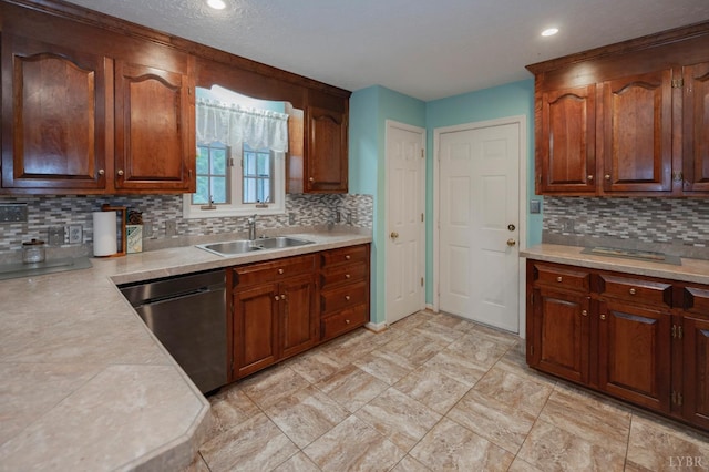220 Swan Ln, Forest, VA 24551 - kitchen featuring dishwasher, a sink, light countertops, backsplash, and recessed lighting
