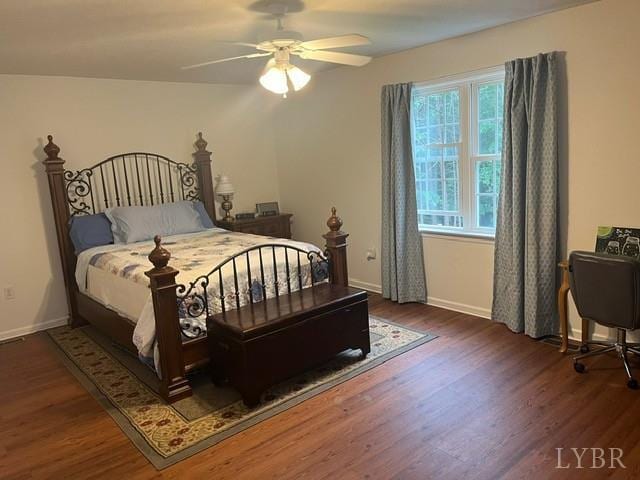 312 Addie Way, Lynchburg, VA 24501 - bedroom with wood finished floors, baseboards, and a ceiling fan
