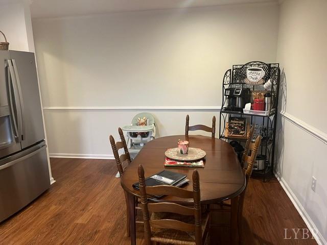 312 Addie Way, Lynchburg, VA 24501 - dining area with wood finished floors and baseboards