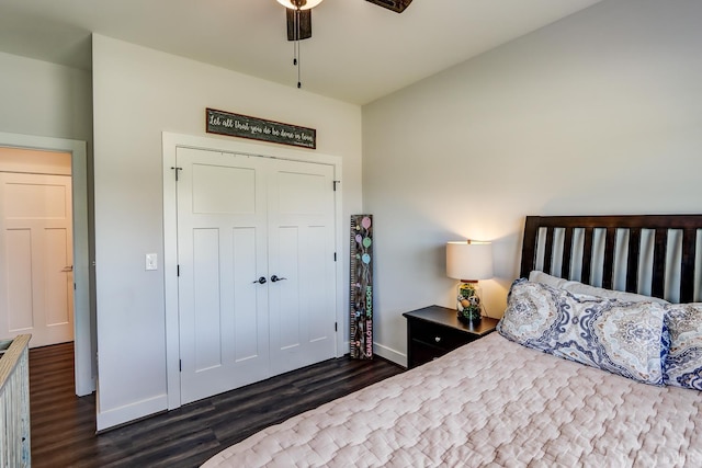 1151 Jefferson Meadows Dr, Forest, VA 24551 - bedroom with wood finished floors, baseboards, and a closet