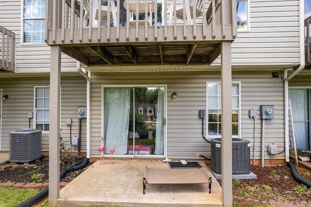 14 Jefferson Village Dr, Forest, VA 24551 - view of exterior entry with central AC unit and a balcony