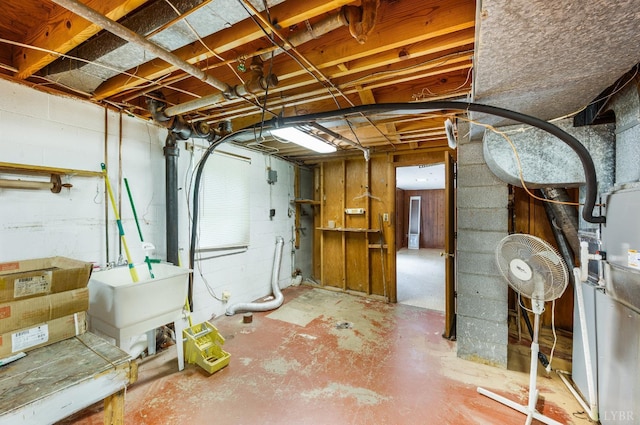 201 Oakland Cir, Lynchburg, VA 24502 - unfinished basement with a sink
