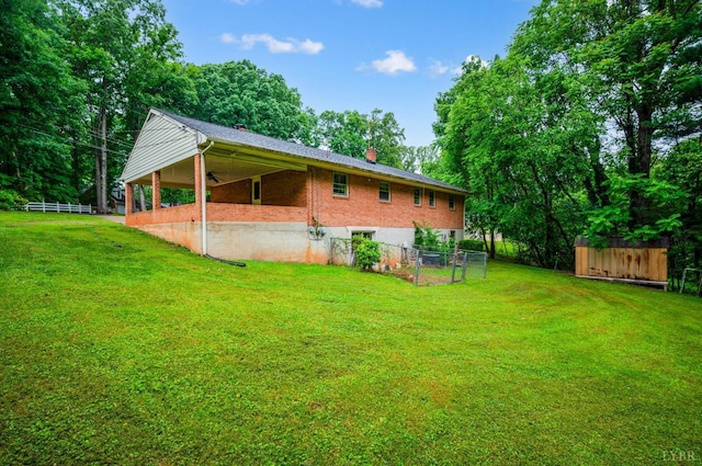 201 Oakland Cir, Lynchburg, VA 24502 - rear view of property featuring a chimney and a ceiling fan