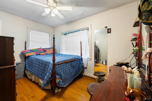 1703 Dale Ave, Altavista, VA 24517 - bedroom with wood finished floors and ceiling fan