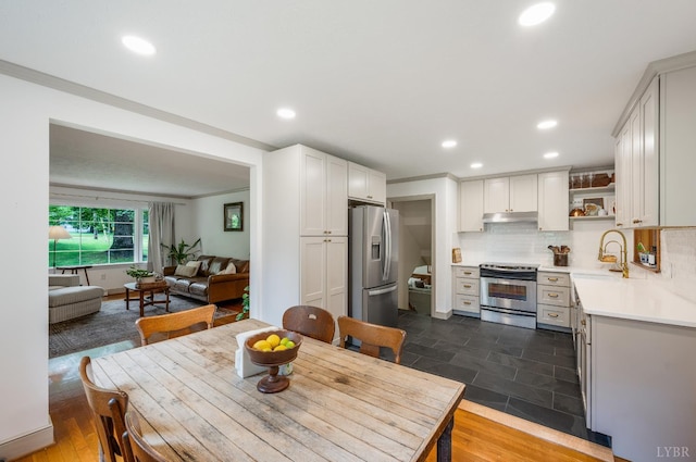 921 Peaksview St, Bedford, VA 24523 - dining room with recessed lighting and crown molding