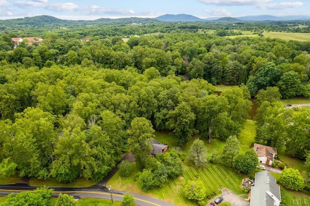 921 Peaksview St, Bedford, VA 24523 - bird's eye view of a heavily wooded area and a mountain backdrop