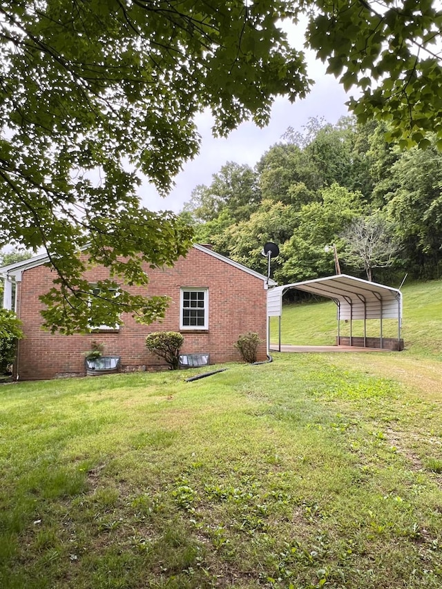 166 Matohe Rd, Monroe, VA 24574 - view of grassy yard with a detached carport