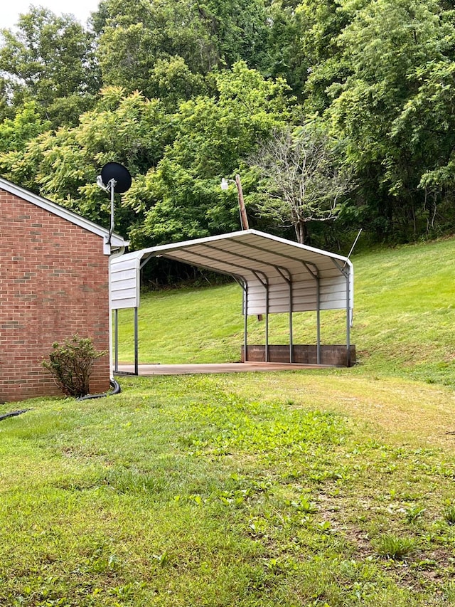 166 Matohe Rd, Monroe, VA 24574 - view of parking / parking lot featuring a detached carport