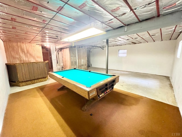 166 Matohe Rd, Monroe, VA 24574 - recreation room with pool table and concrete floors