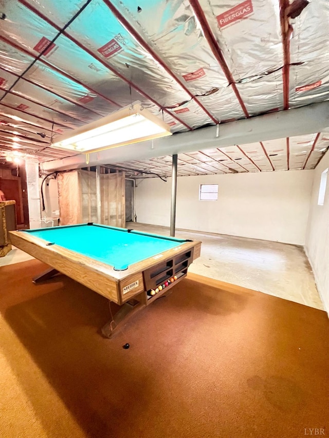 166 Matohe Rd, Monroe, VA 24574 - recreation room with billiards table and carpet flooring