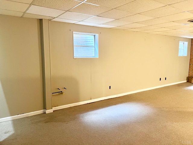 166 Matohe Rd, Monroe, VA 24574 - basement with a drop ceiling and carpet flooring
