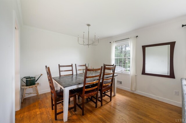 6012 Rhonda Rd, Lynchburg, VA 24502 - dining area featuring ornamental molding, wood finished floors, and baseboards