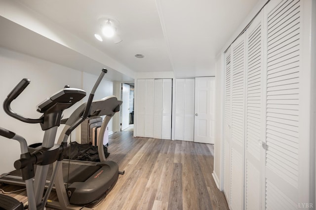 6012 Rhonda Rd, Lynchburg, VA 24502 - workout room featuring wood finished floors and baseboards
