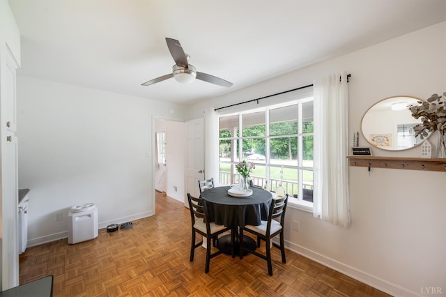 6012 Rhonda Rd, Lynchburg, VA 24502 - dining room with a ceiling fan and baseboards