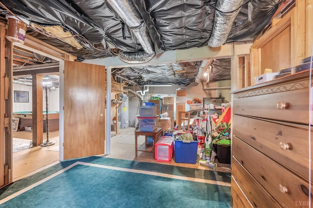 2523 Clarks Rd, Rustburg, VA 24588 - unfinished below grade area featuring water heater