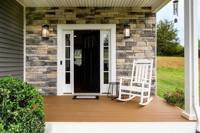 1480 Pilgrim Rd, Goode, VA 24556 - property entrance with stone siding