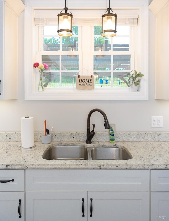 1480 Pilgrim Rd, Goode, VA 24556 - kitchen with a sink, healthy amount of natural light, and white cabinetry