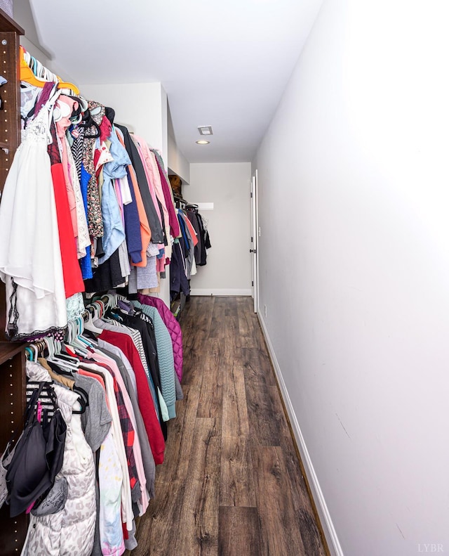 1480 Pilgrim Rd, Goode, VA 24556 - walk in closet with wood finished floors