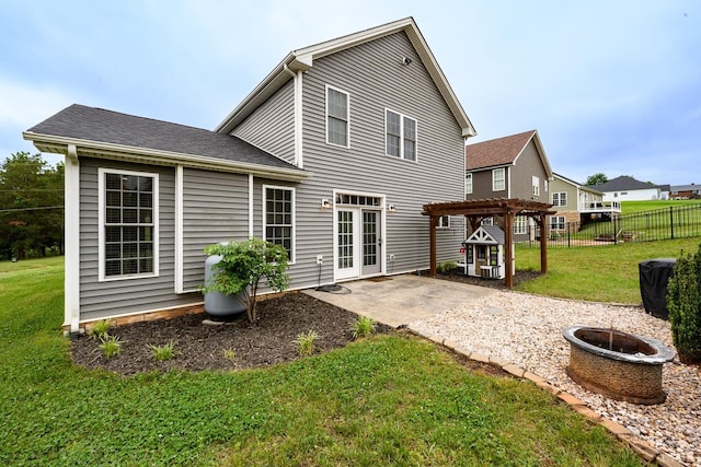 1480 Pilgrim Rd, Goode, VA 24556 - rear view of property with a pergola, a patio, and a fire pit