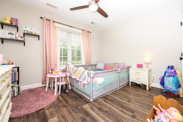1480 Pilgrim Rd, Goode, VA 24556 - bedroom featuring wood finished floors, baseboards, and a ceiling fan