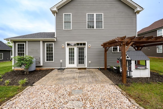 1480 Pilgrim Rd, Goode, VA 24556 - back of property with a pergola and a patio area