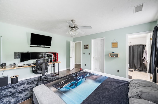 1053 Hupps Hill Ln, Forest, VA 24551 - living area featuring an office area, ceiling fan, and baseboards